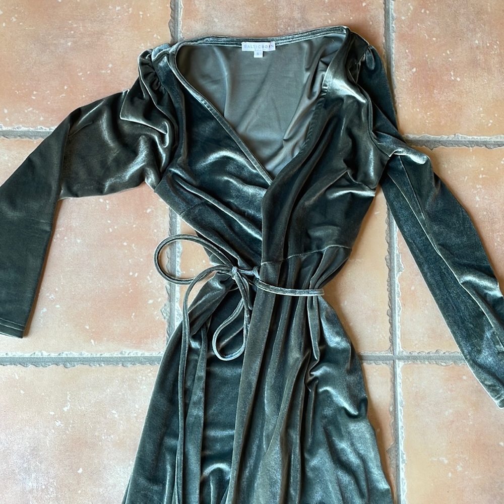 Baltic born velvet green dress